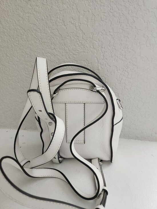 Like New Michael Kors Jessa White Leather Mini Backpack Purse